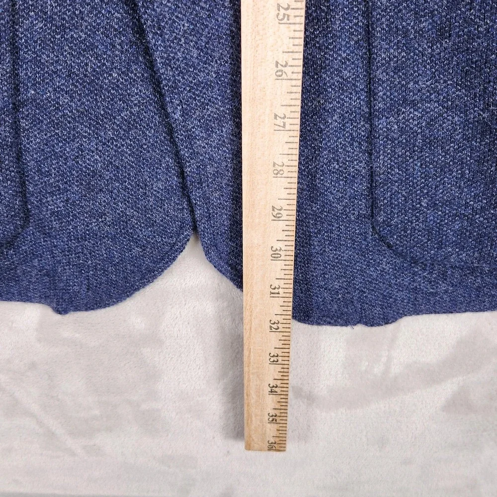 Porter & Ash Cardigan Mens Large Blue Lambswool Nylon Knit Casual